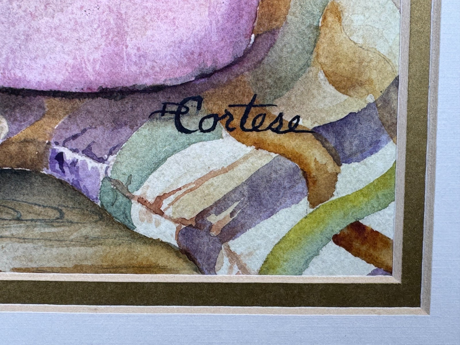 D. CORTESE SIGNED WATERCOLOR PAINTING SUNFLOWERS IN POTS STILL LIFE ORIGINAL ART