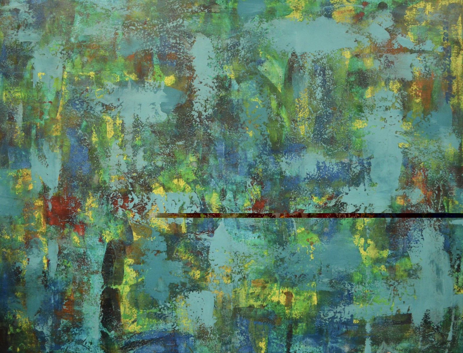Mark Little Original Giant Canvas Painting 84”X62” (7 Foot) Abstract Modern XL