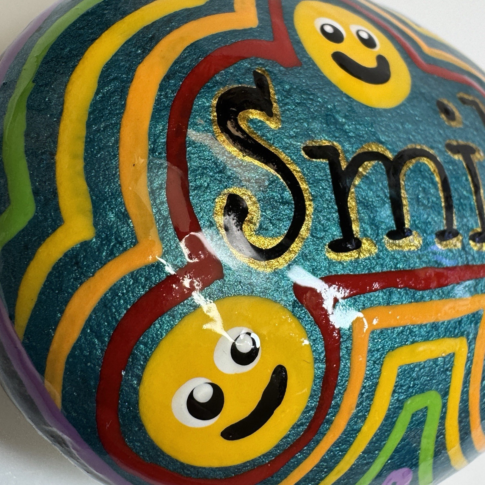 Smile Encouragement/Kindness Rock – Hand-Painted By Jadel Rocks