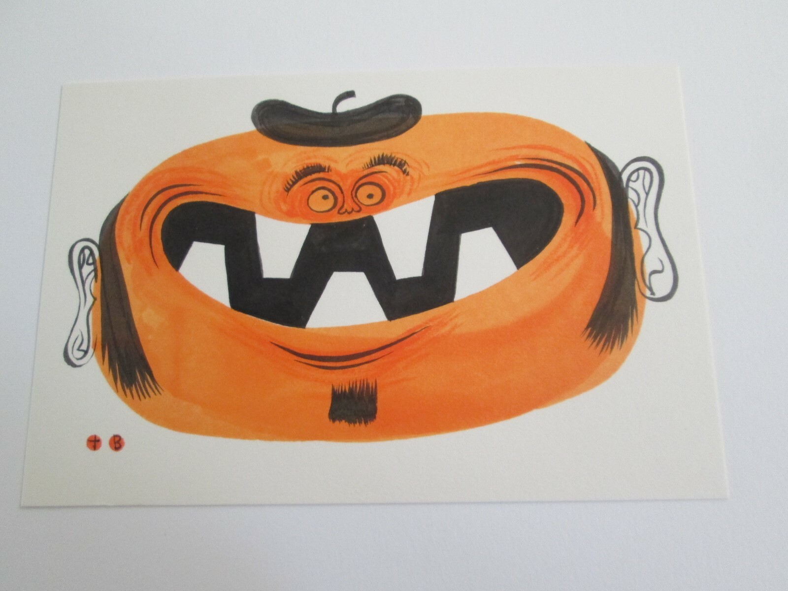 Tim Biskup lowbrow original pumpkin painting