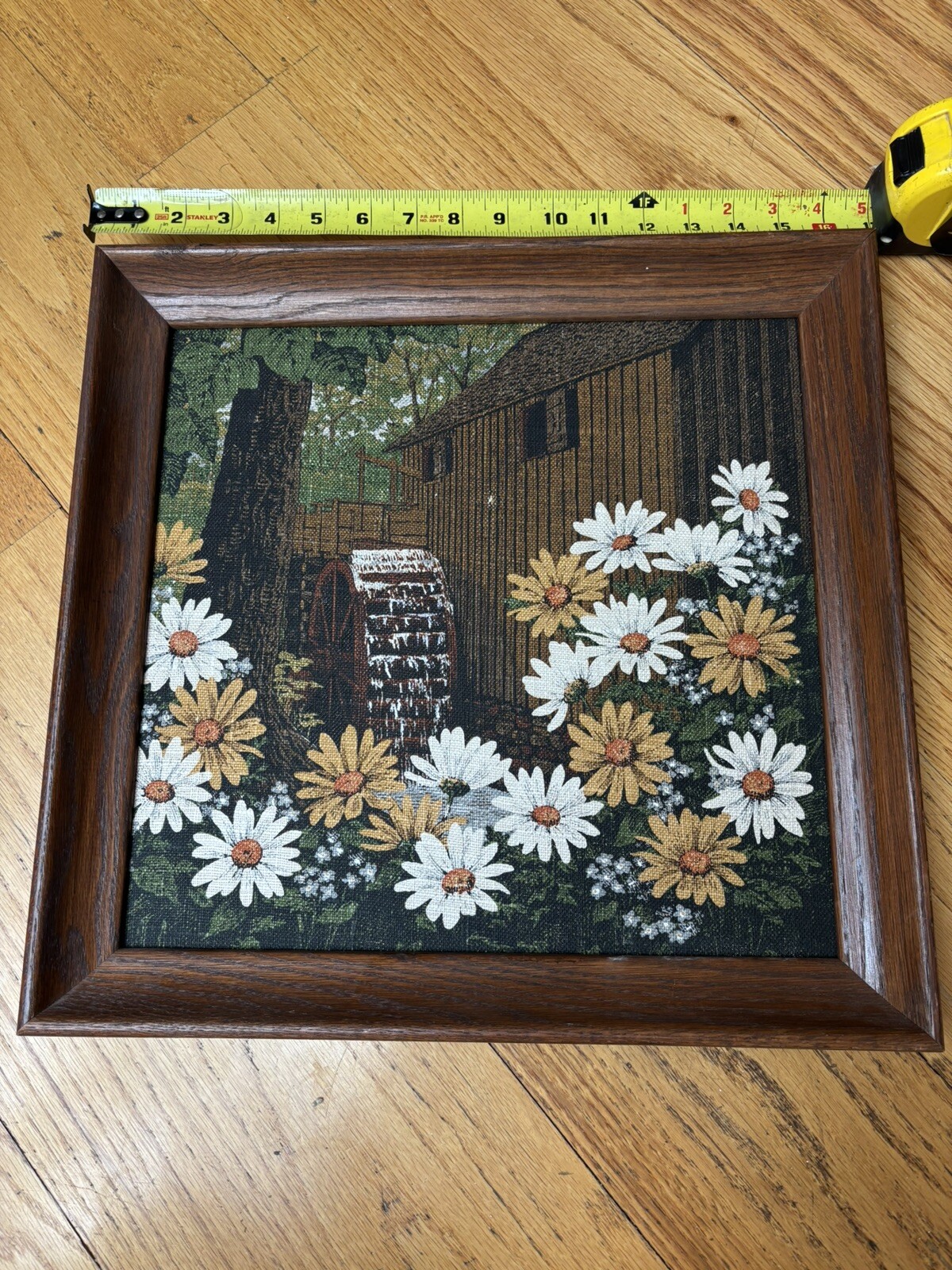 Vintage Flower Power Daisies Daisy Retro Groovy Art Framed Signed Oil Textured