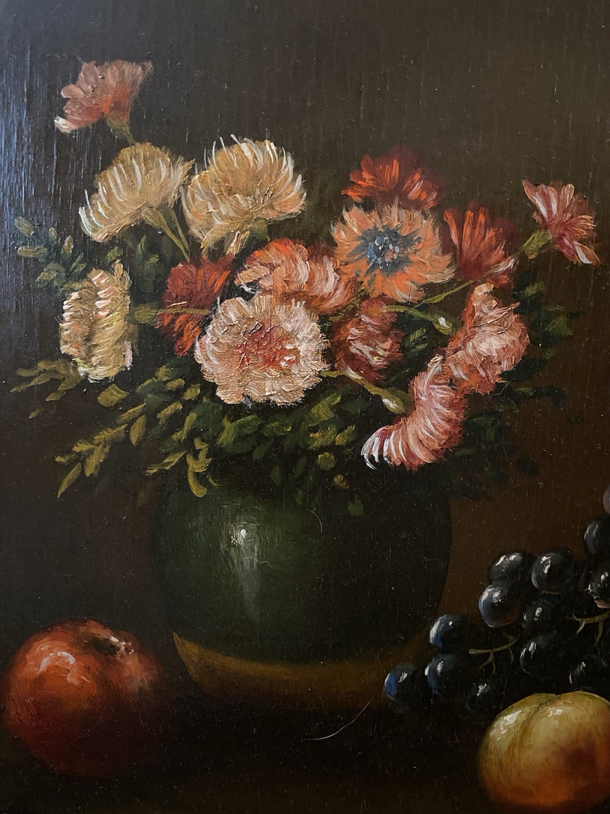Antique 19th Century European Original Oil Painting Still Life Original Frame ✨