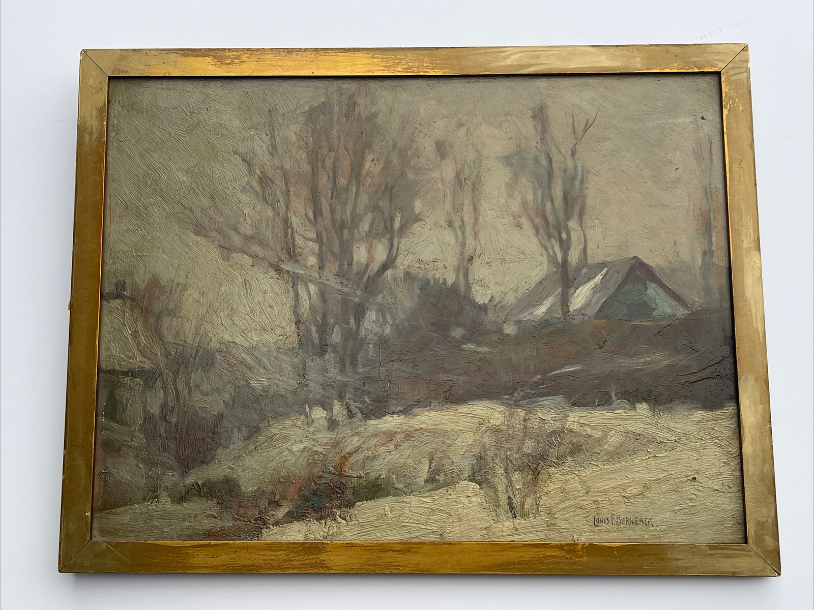Louis Berneker Painting Antique American Regionalism Landscape Impressionism Oil
