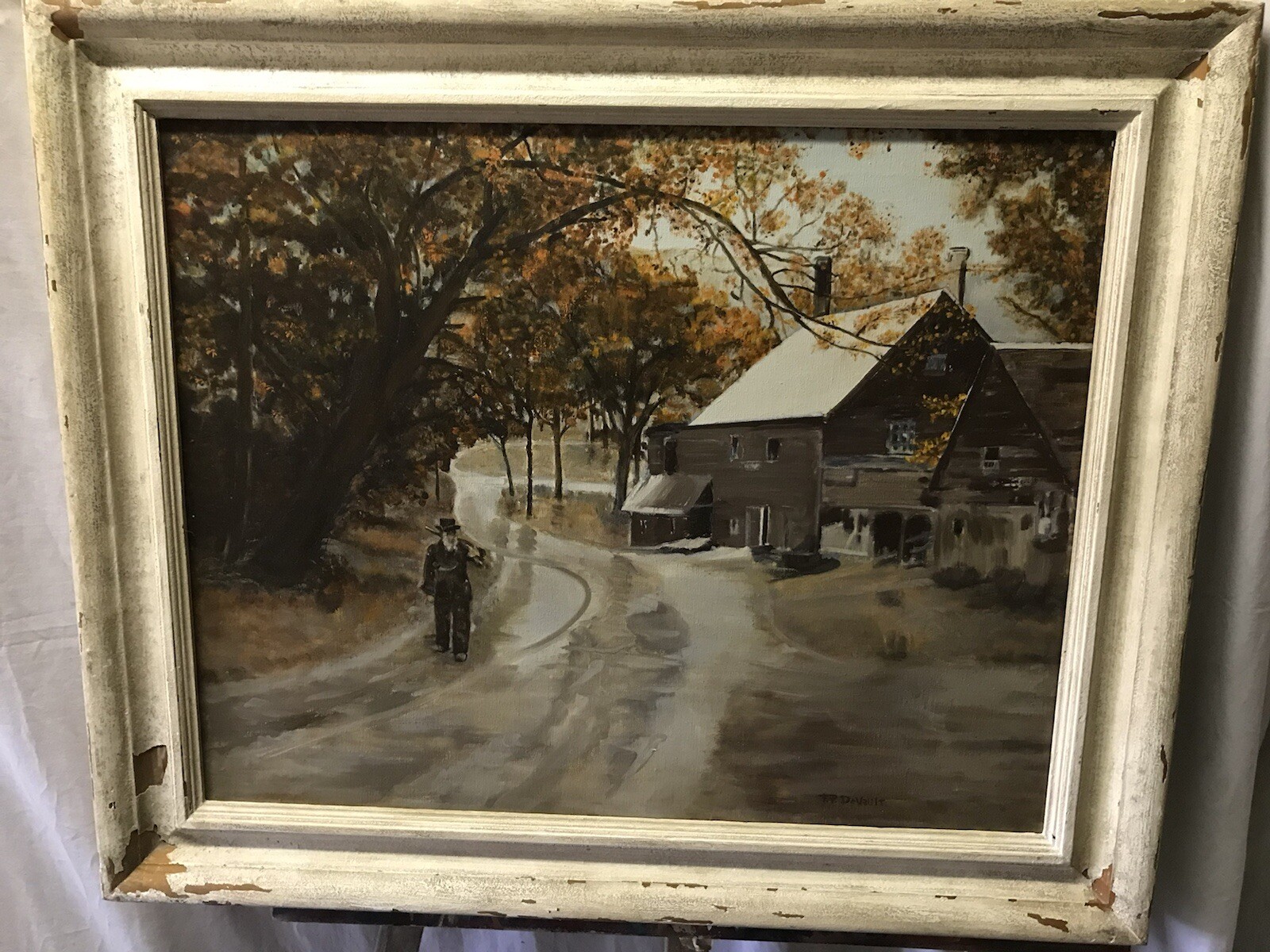 F P Devault Oil On Canvas Misty Morning