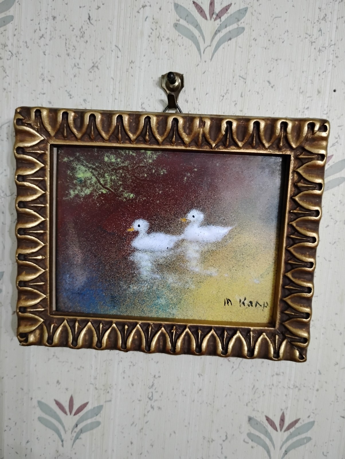 Max Karp Miniature Original Enamel-on-Copper Painting