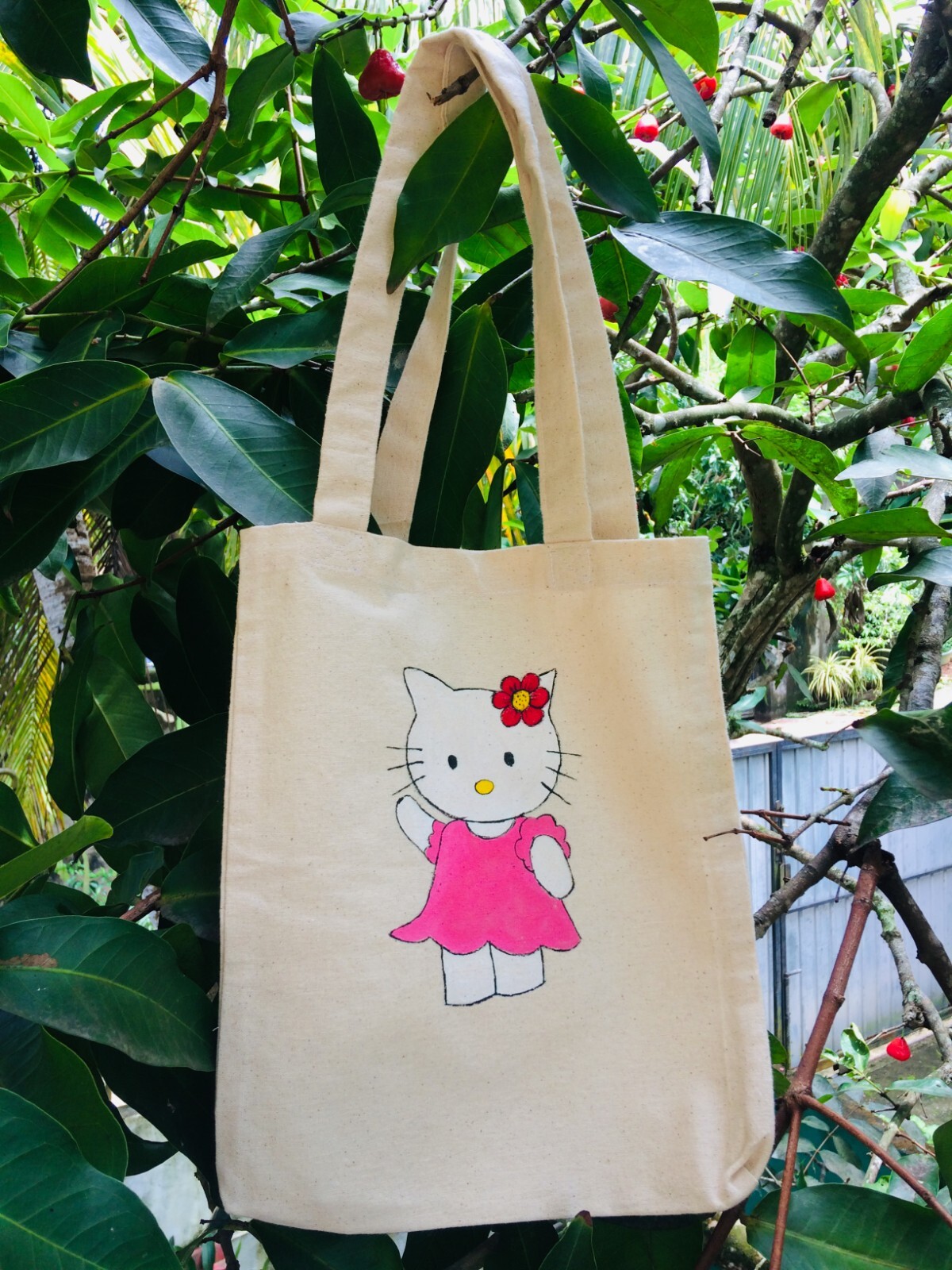 Tote bag Hand-painted beautiful Cotton Eco-Friendly free shipping