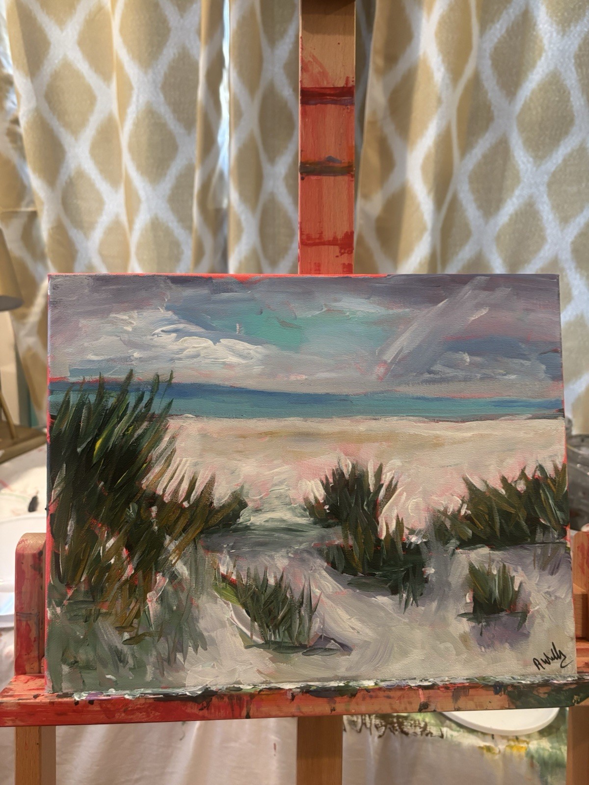 Landscape Impressionism painting Seascape Сanvas wall art signed 11×14 Original