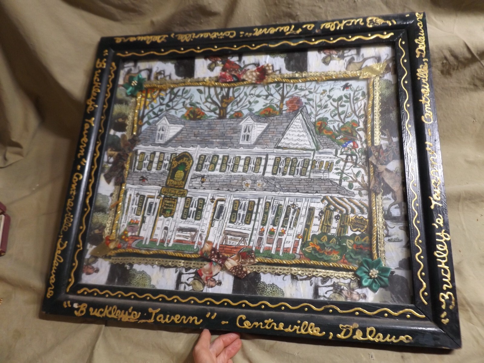 ’96 Folk Art Painting PAMELA BOUNDS SEEMANS, BUCKLEY’S TAVERN CENTERVILLE DE