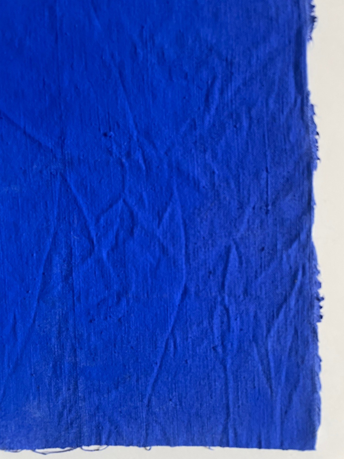 Yves Klein Monochrome Hand Painted Art Ultramarine Blue Canvas Blu France F51