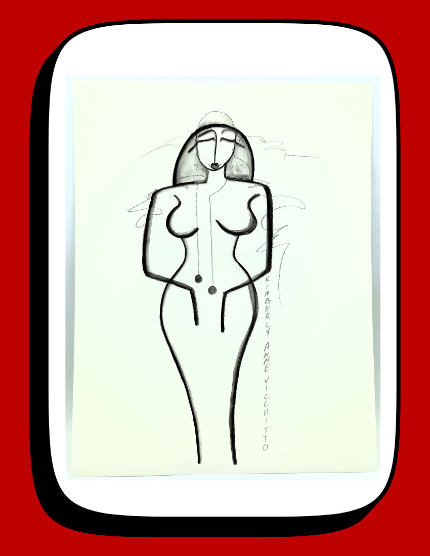 Original Signed w/COA Watercolor on Paper Art Balance Monochrome VI004 8.5″x11″