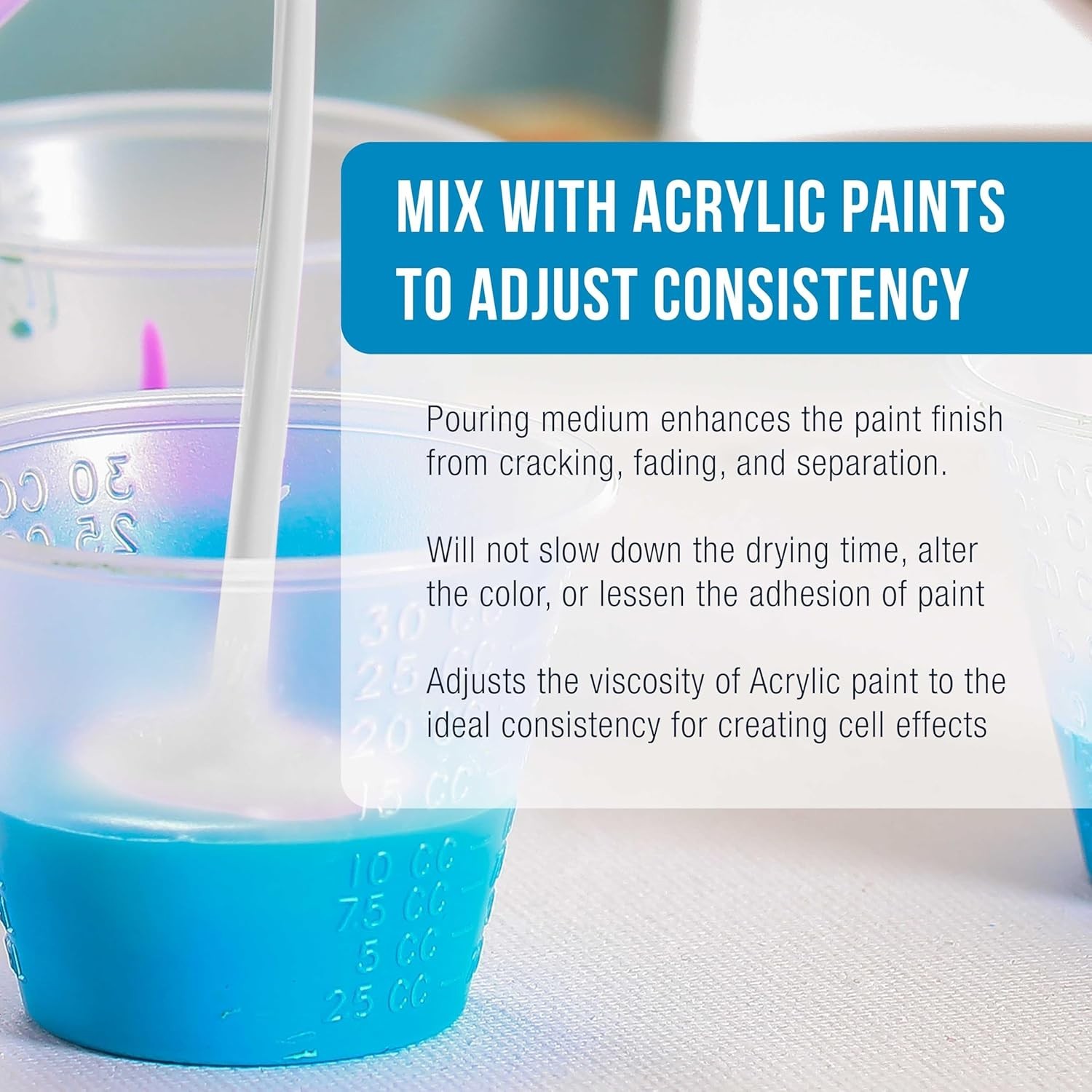Artisan-Grade 32oz Gloss Pouring Medium for Smooth Acrylic Pours & Cell Effects