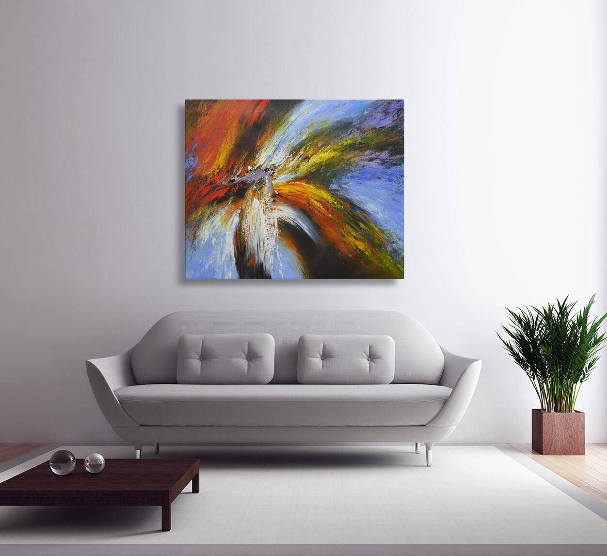 Hungryartist NY artist Large contemporary modern abstract original oil painting