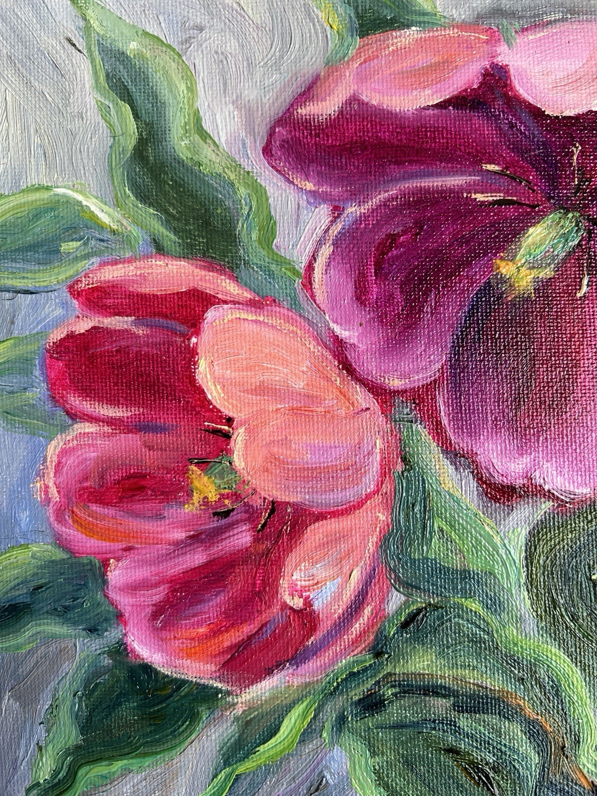 Original Oil Painting Tulip Flowers Wall Art Floral Wall Art 8×10 Wall decor