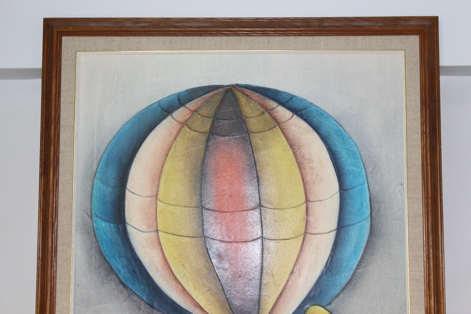 Joyce Roybal Oil Canvas Art Signed Framed Musicians Hot Air Balloon Whimsical NY