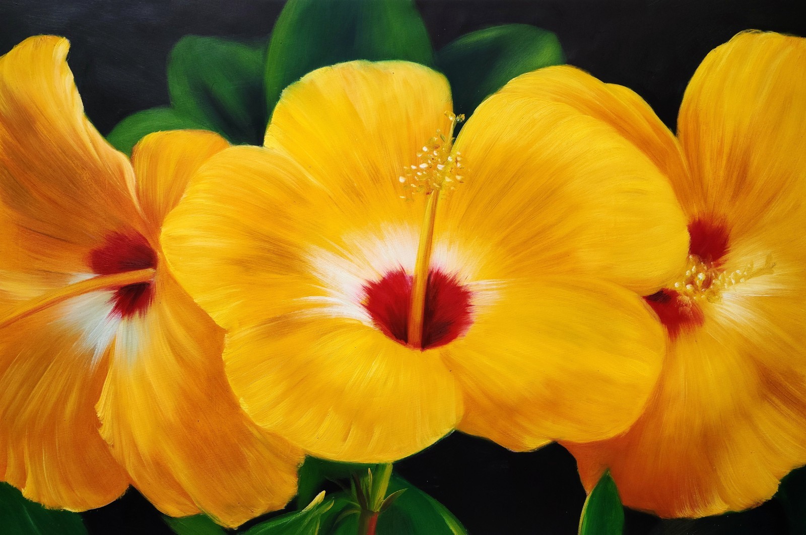 Tropical flower – #5G-1, 24×36, 100% Hand Painted Oil Painting on Canvas