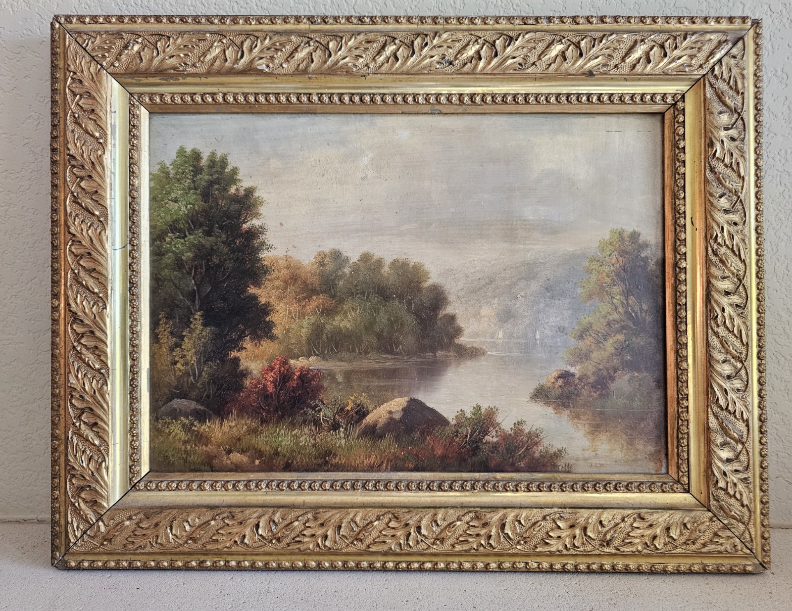 19th Century Scottish Romantic Landscape by John Crawford Wintour Framed