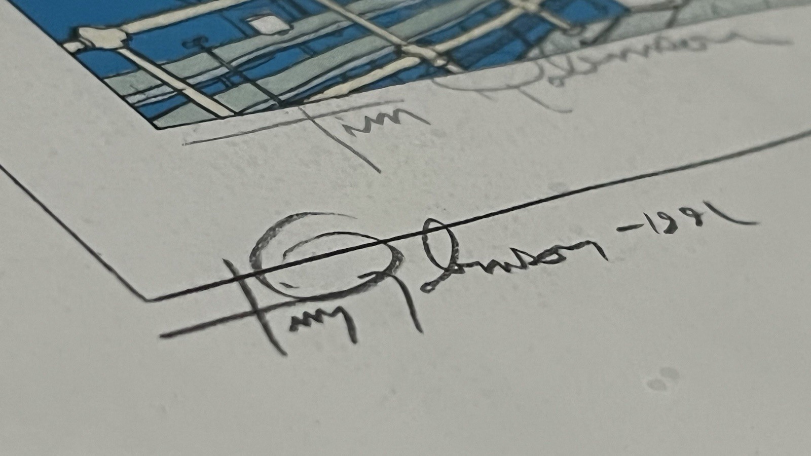 Tim Robinson Print SEATTLE Signed Space Needle Lake Union Downtown PioneerSquare