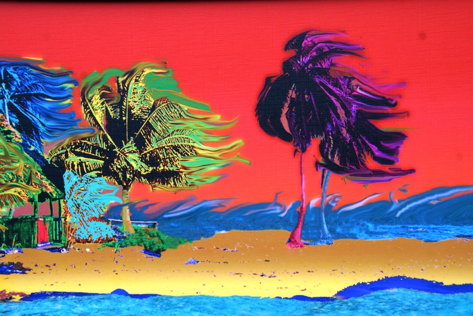 LE 3/250 Litho James Gary Richmond «Imagination Island» Art Deco Vibrant Color