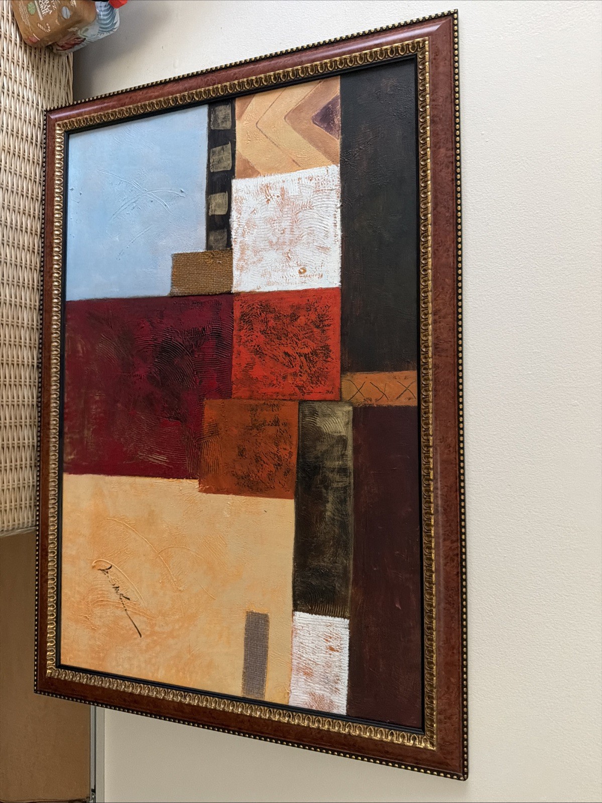Geometric Abstract Painting: Earth Tones Custom Art