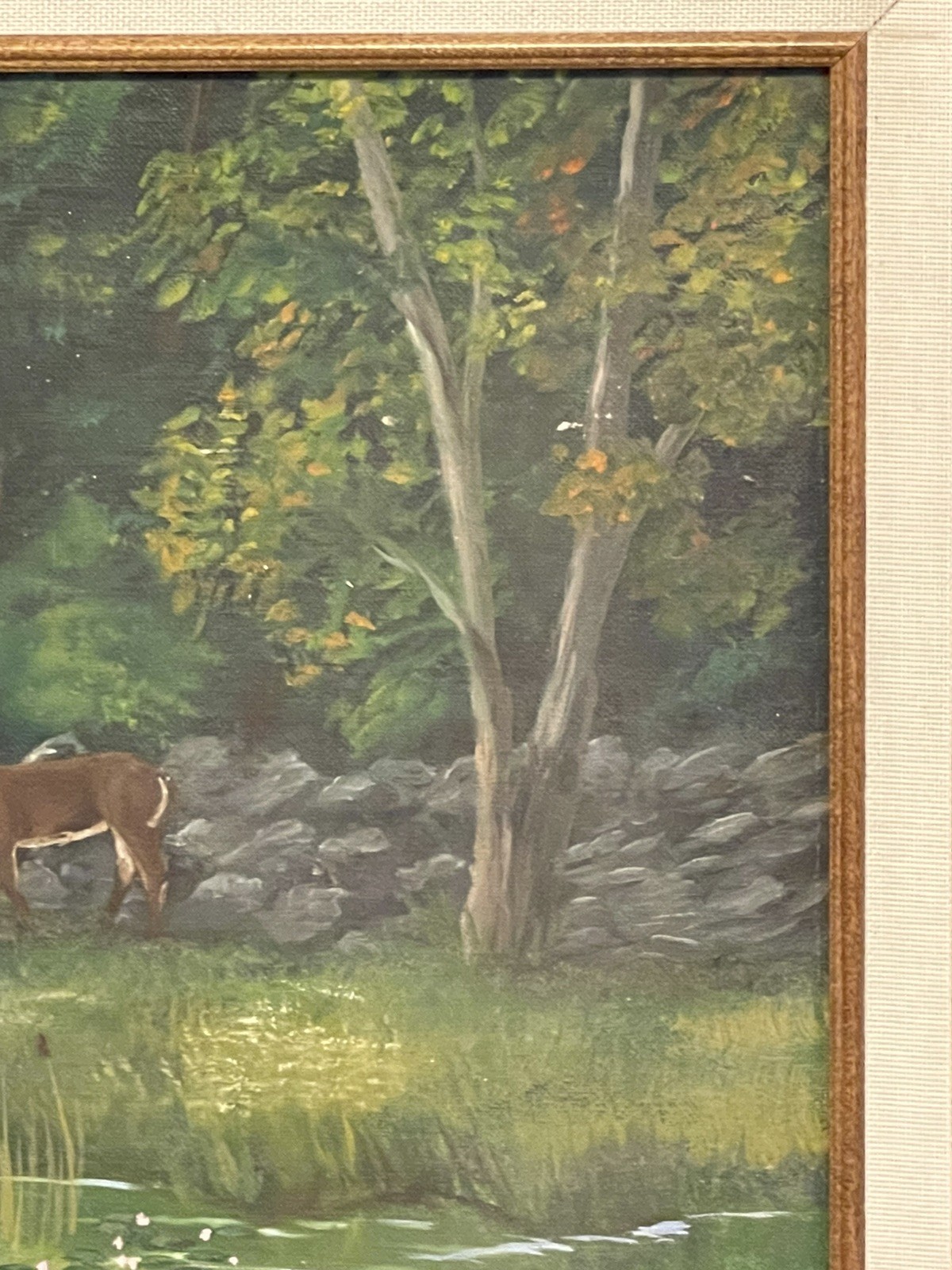 Vtg Robert Muller Original painting signed 1989 nature framed matted 29×23