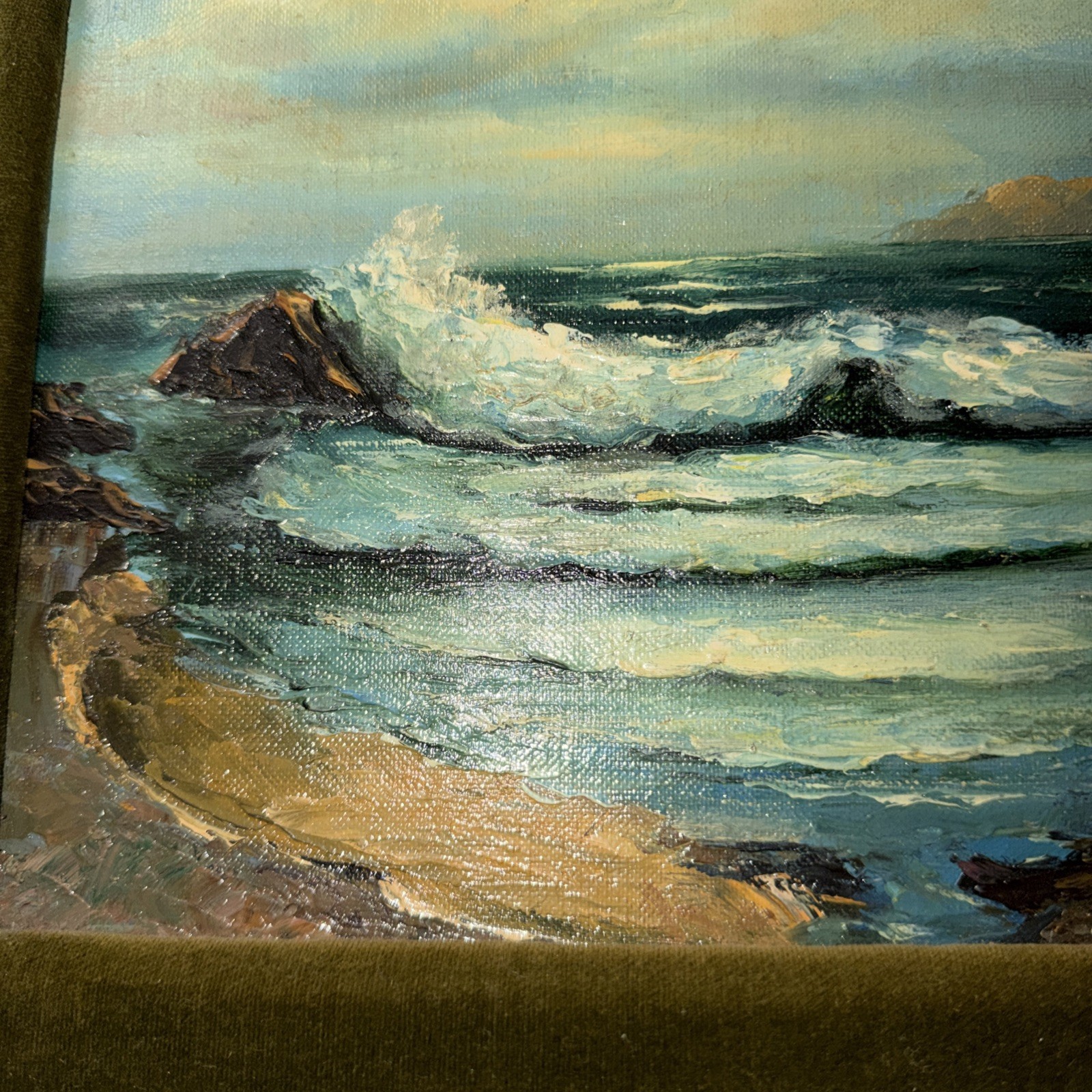 R. CRISTI «STORMY WATER» SEASCAPE, SIGNED OIL ON BOARD