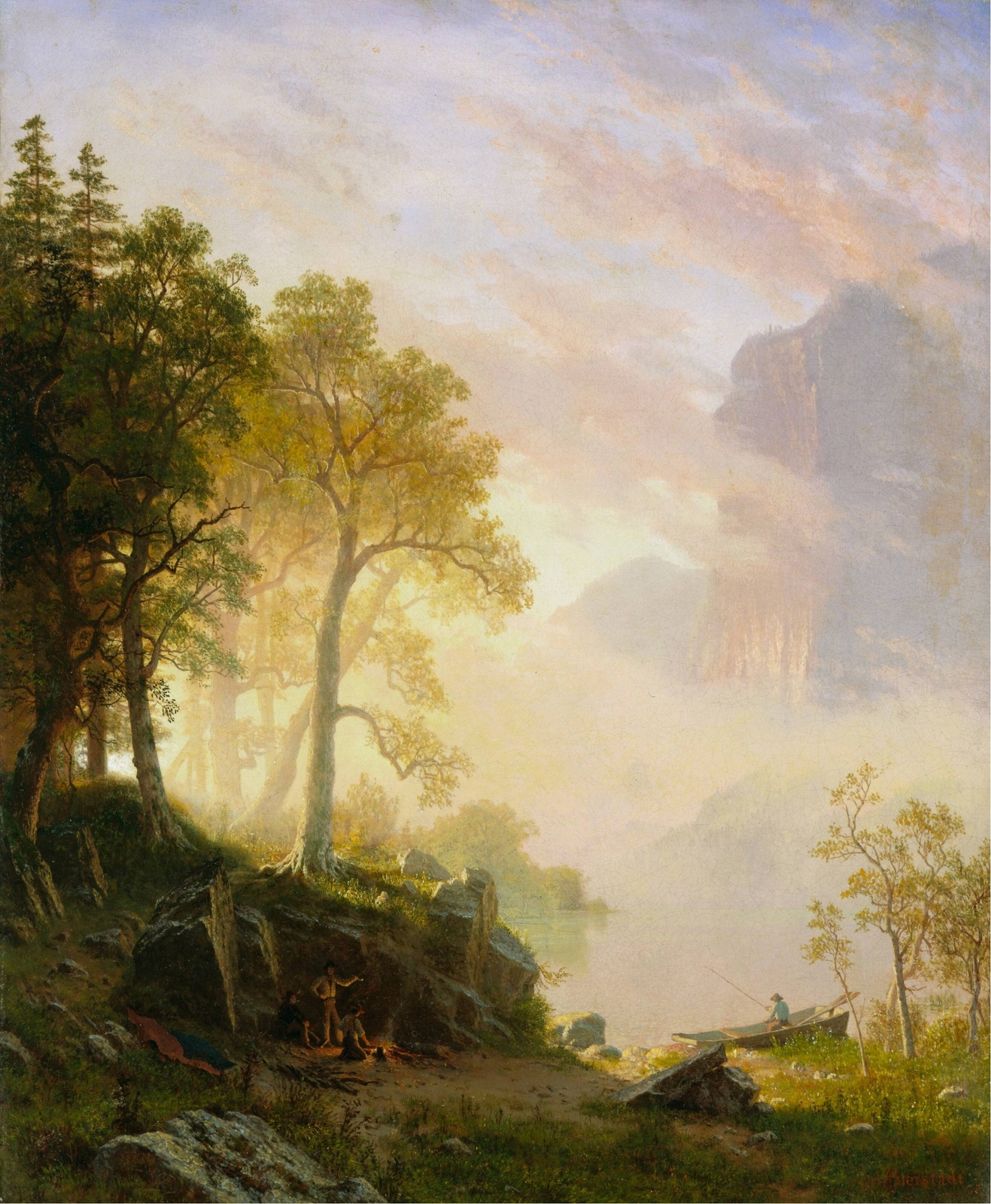 Oil Painting repro Albert Bierstadt The Merced River in Yosemite