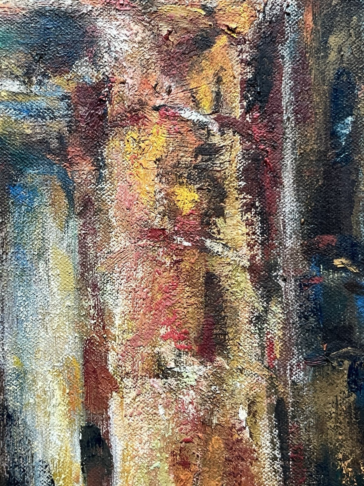 60s 70s Expressionism Oil Painting Architecture Glasgow Scotland Doorway Signed