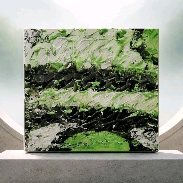 Trey Coppland, Confusions Abstract Acrylic Painting, 24+30 in, Original