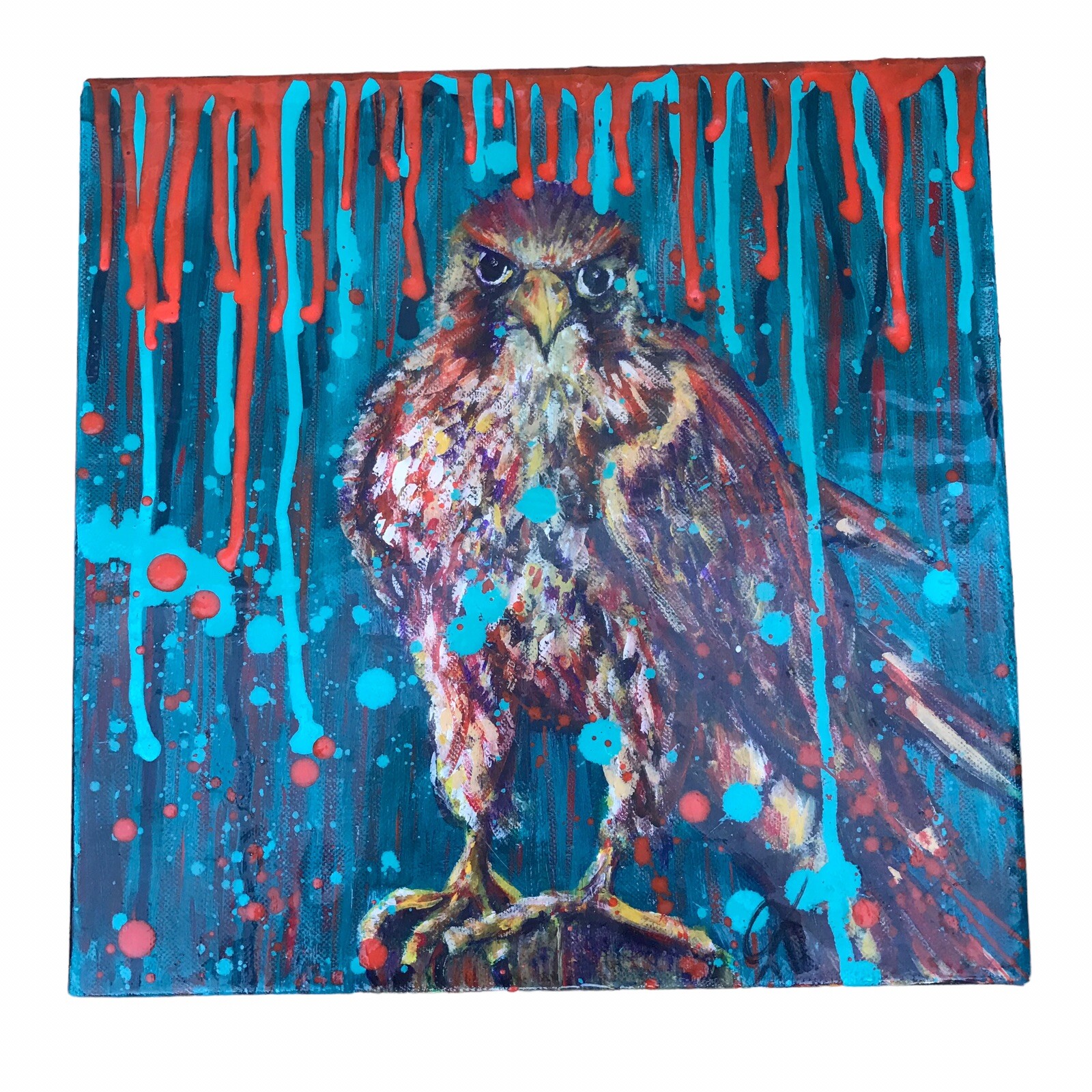 Modern Abstract Eagle Painting Vibrant Colorful Wildlife Canvas Wall Art
