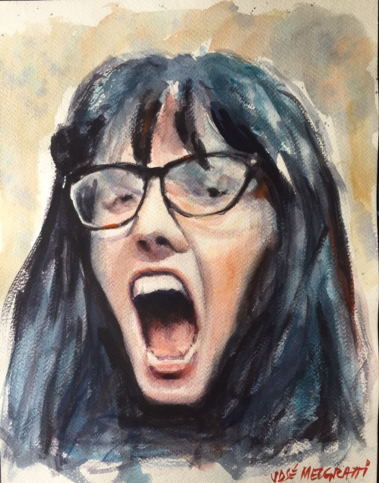 Original Watercolor Painting «Scream» 11″ x 14″ NOT A PRINT