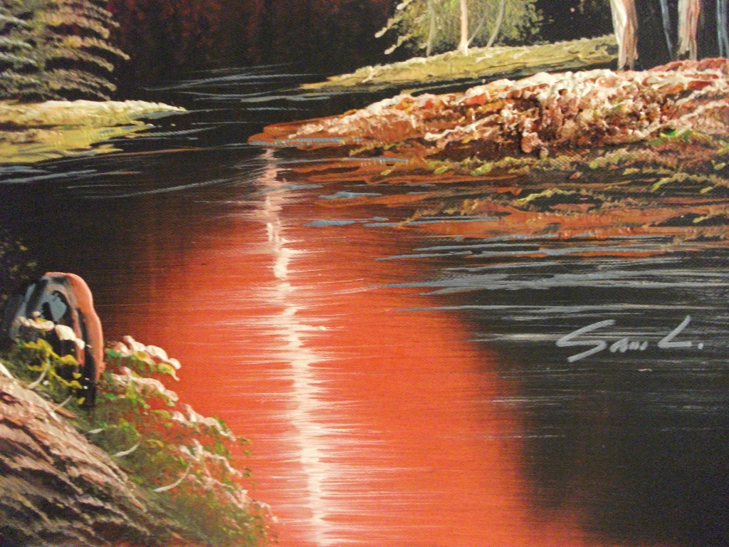 Hand painted and signed place in hills art OIL PAINTING ON CANVAS, 20″ x 24″