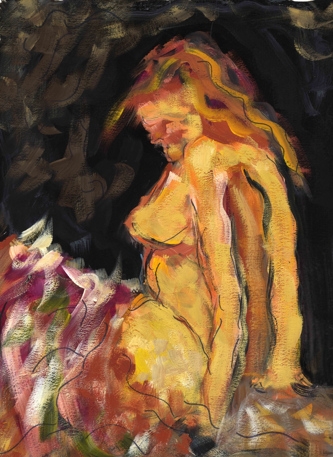 Strange Interludes – Original Gouache – By F. DeTrolio (prints available)