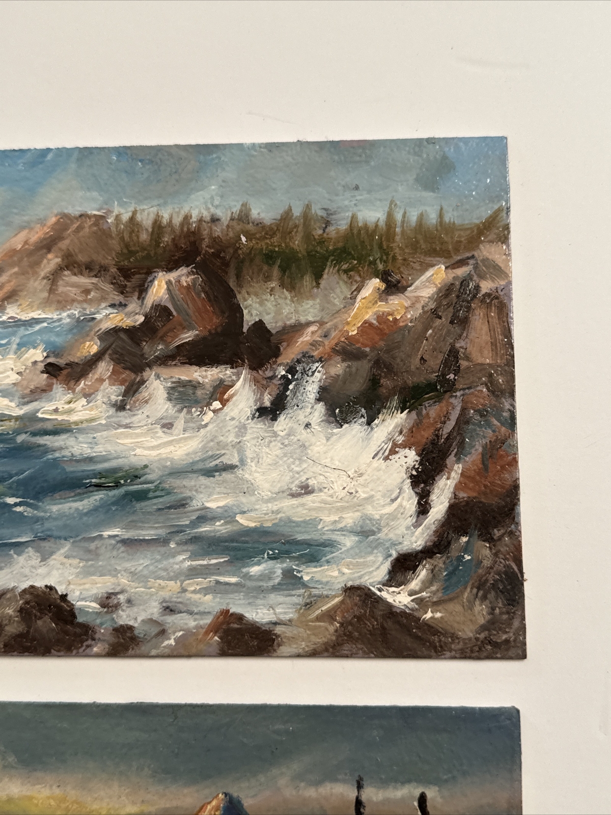 FINEST BURL CHALMERS PAINTING SMALL GEM LISTED AMERICAN desert coast LANDSCAPE
