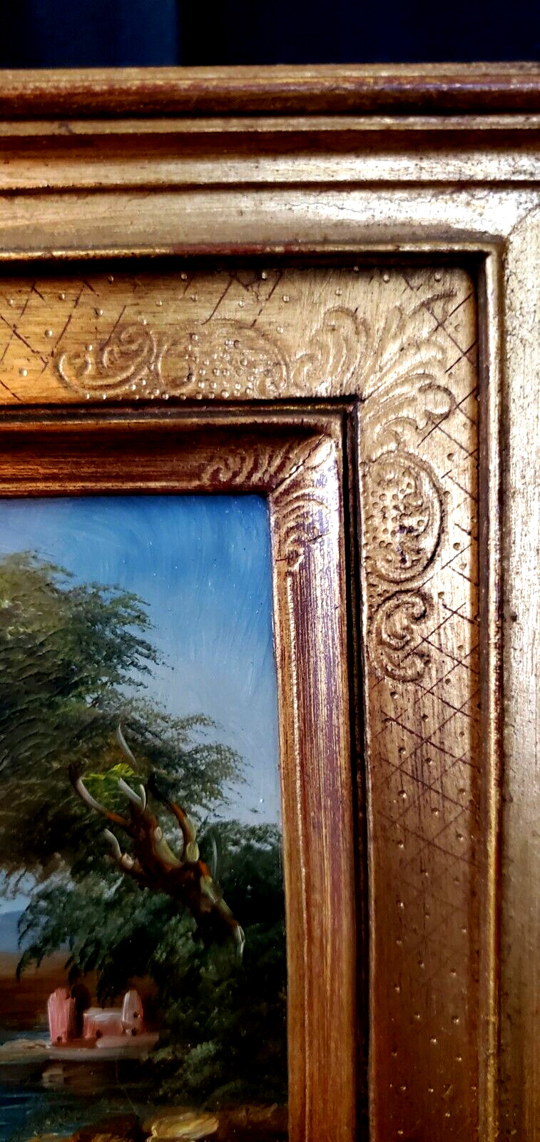 MERRILL CHASE GALLERIES ORIGINAL LAND & WATERSCAPE FRAMED OIL PAINTING BY WILKES
