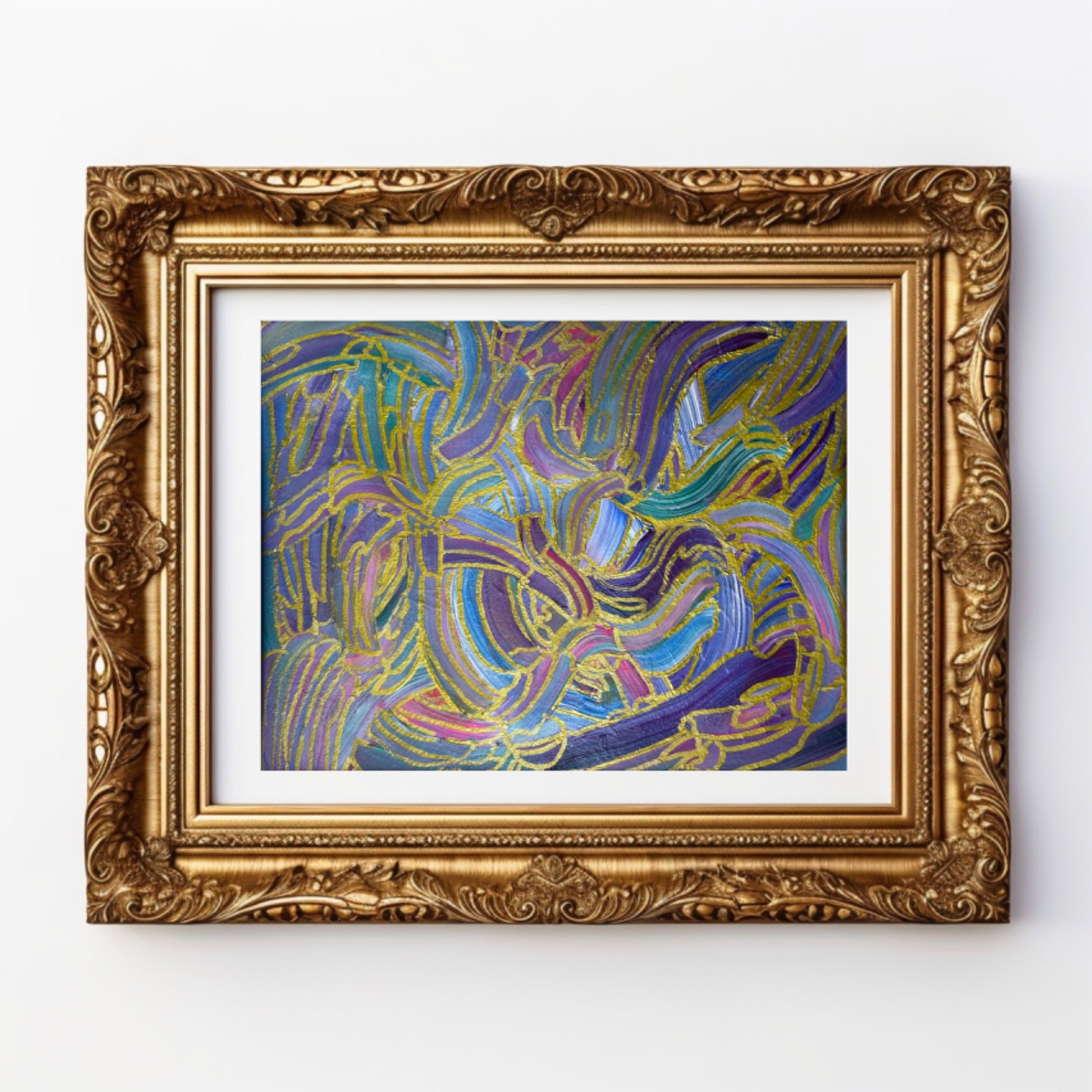 Painting Original Abstract Art Matted 11×14 Modern Acrylic Wall Decor Jimarieart