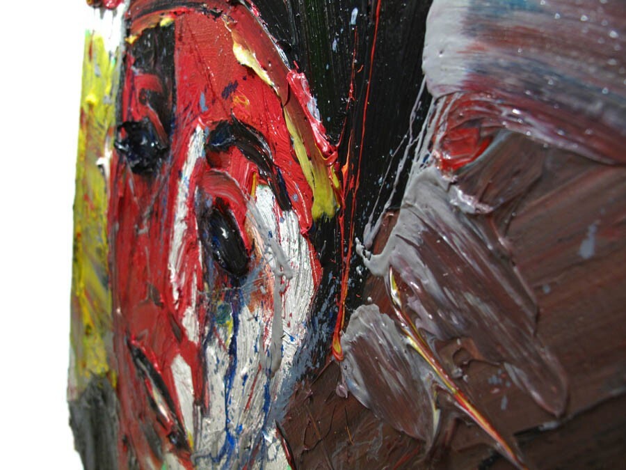 24×18″ MODERN ORIGINAL OIL█PAINTING█VINTAGE█IMPRESSIONISM█ART SIGNED ABSTRACT A