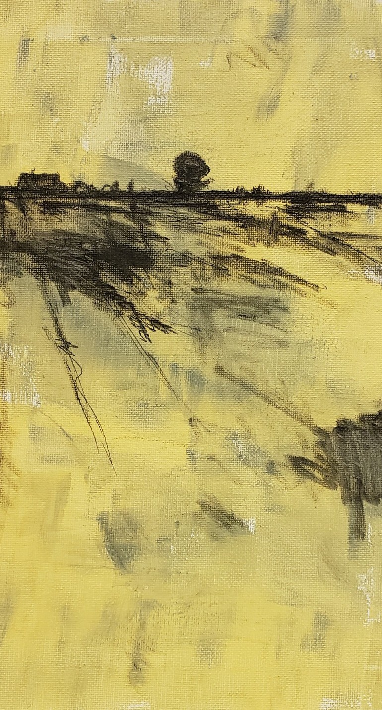 No.580 Original Modern Minimal Impressionistic Landscape Painting By K.A.Davis
