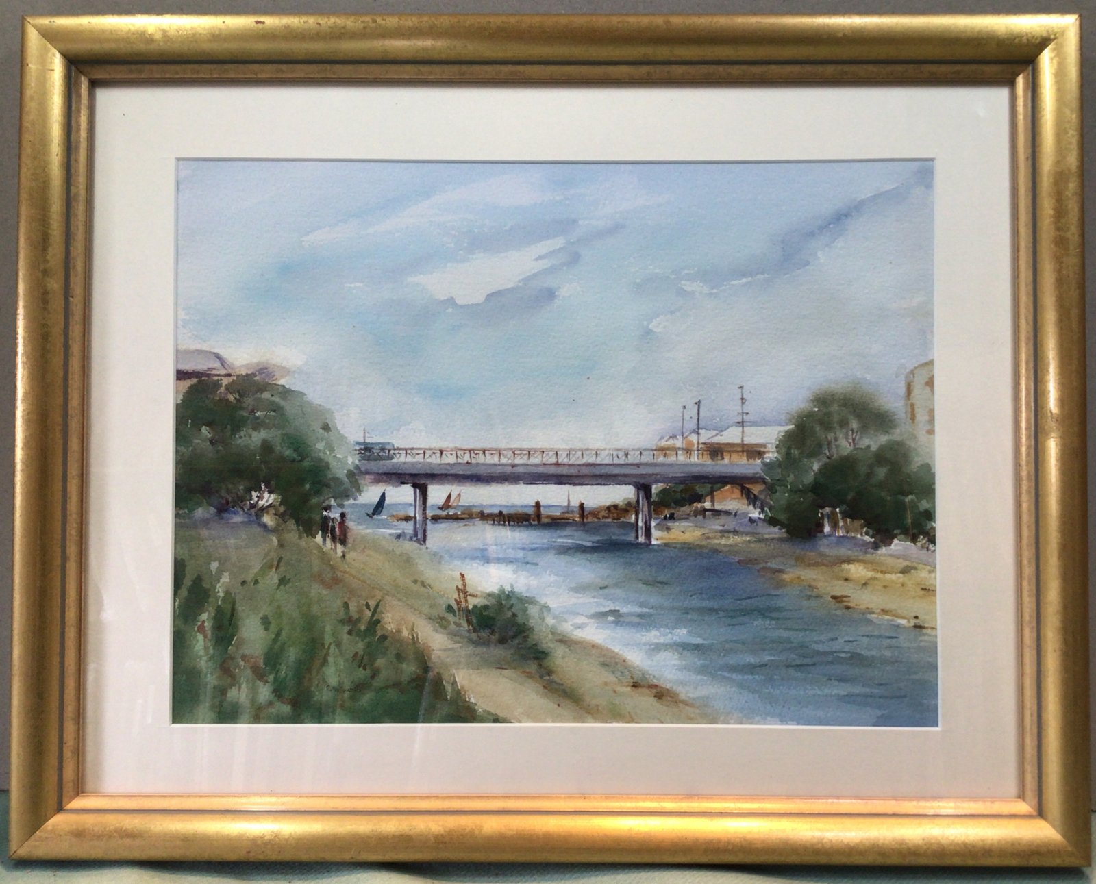 Ruth Forbes By The Sea Side Framed Watercolour Painting