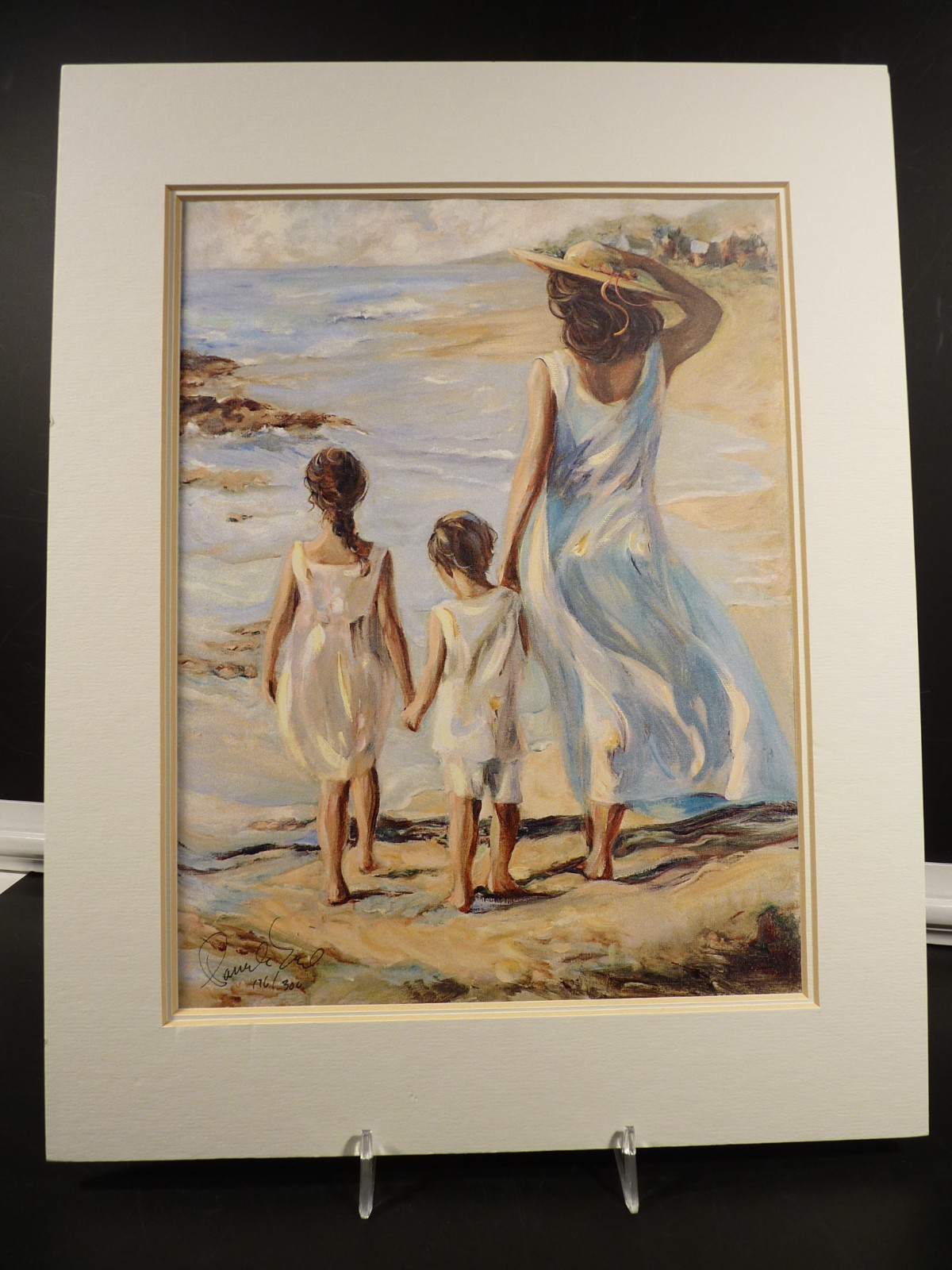 Pamela Neil «Beach» Print Signed Limited Edition 176/300 11 x14 Mat