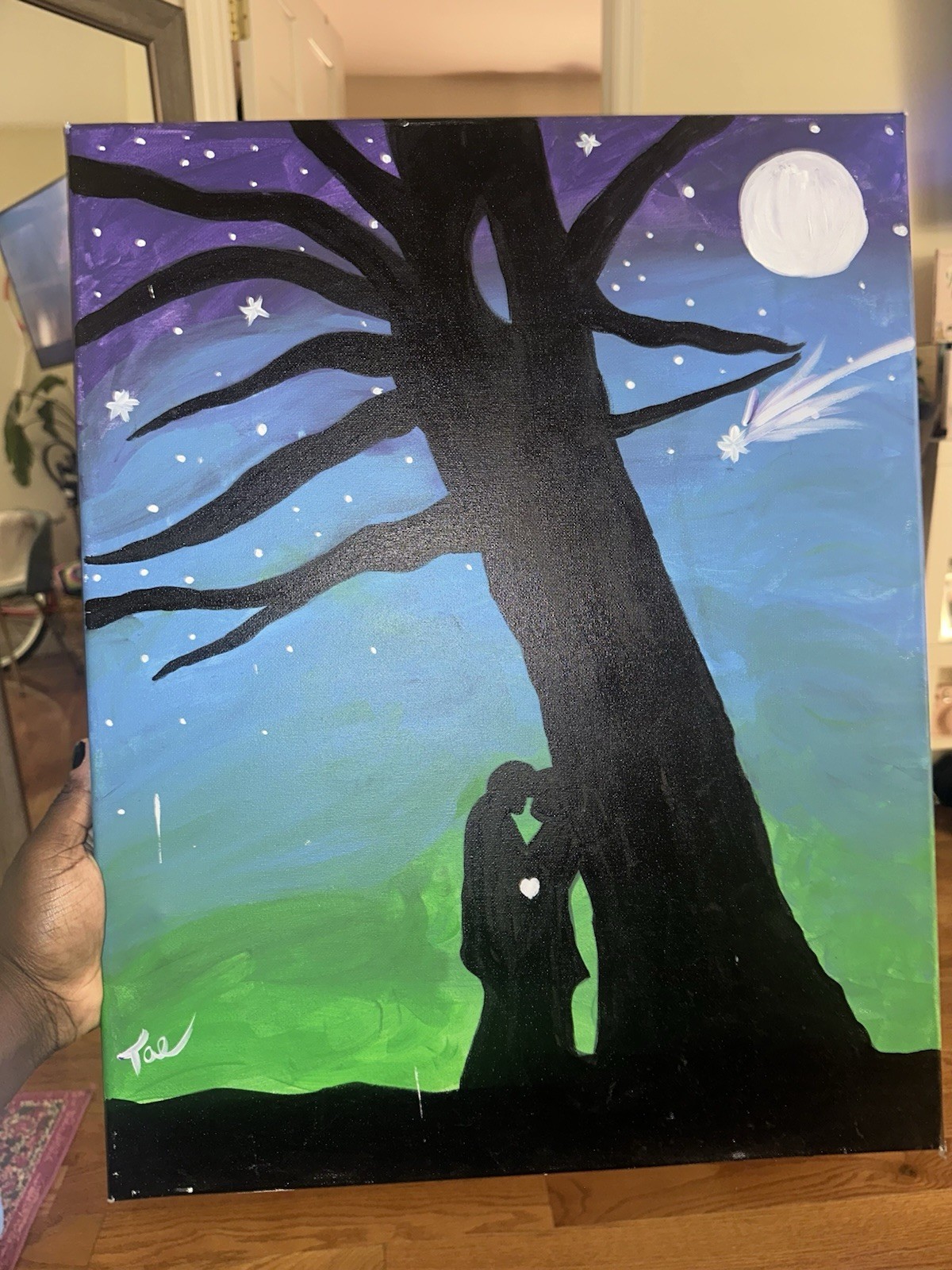 love under the stars painting by tae