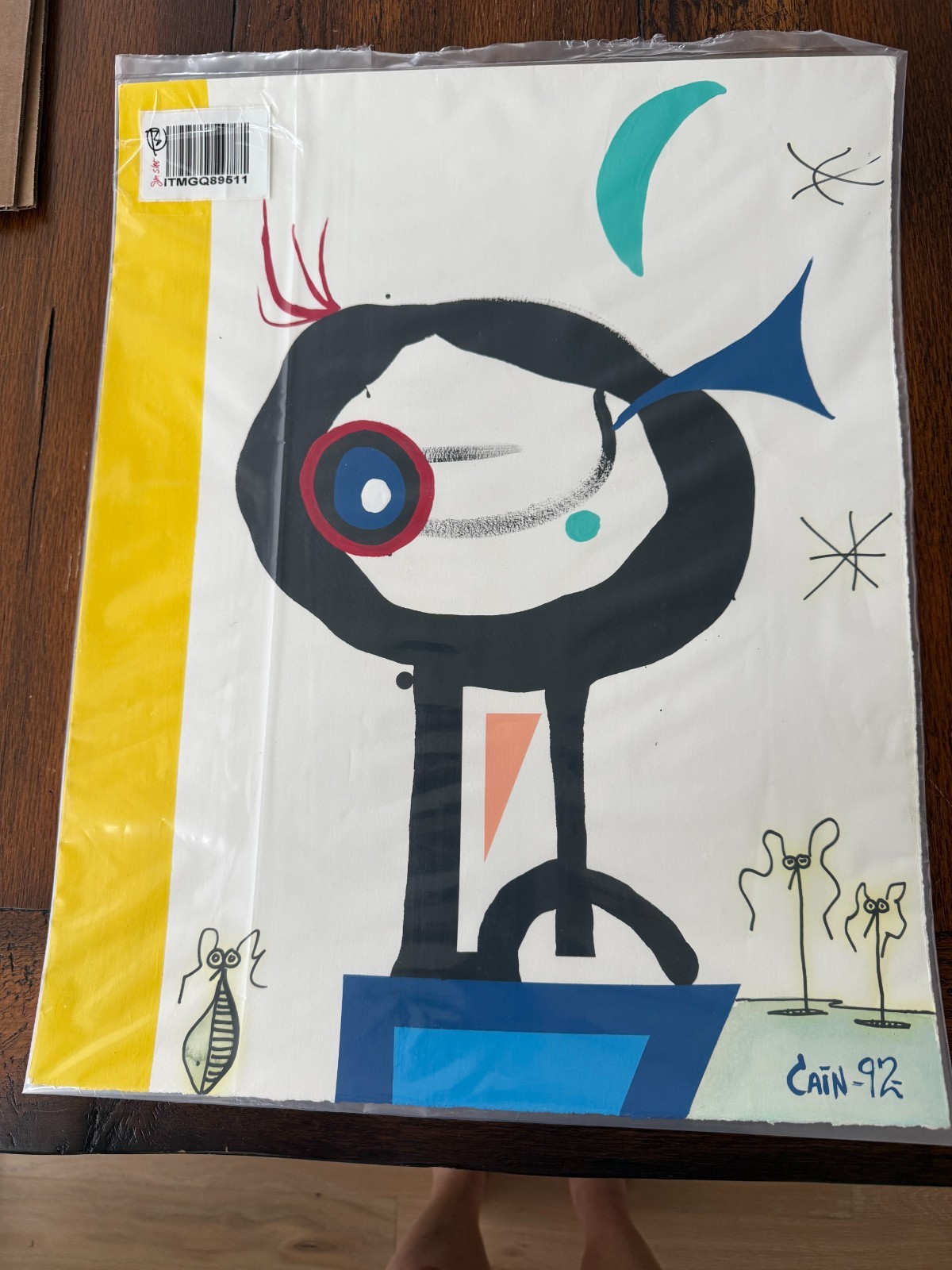 THOMAS CAIN ORIGINAL ACRYLIC PAINTING ON PAPER H/S