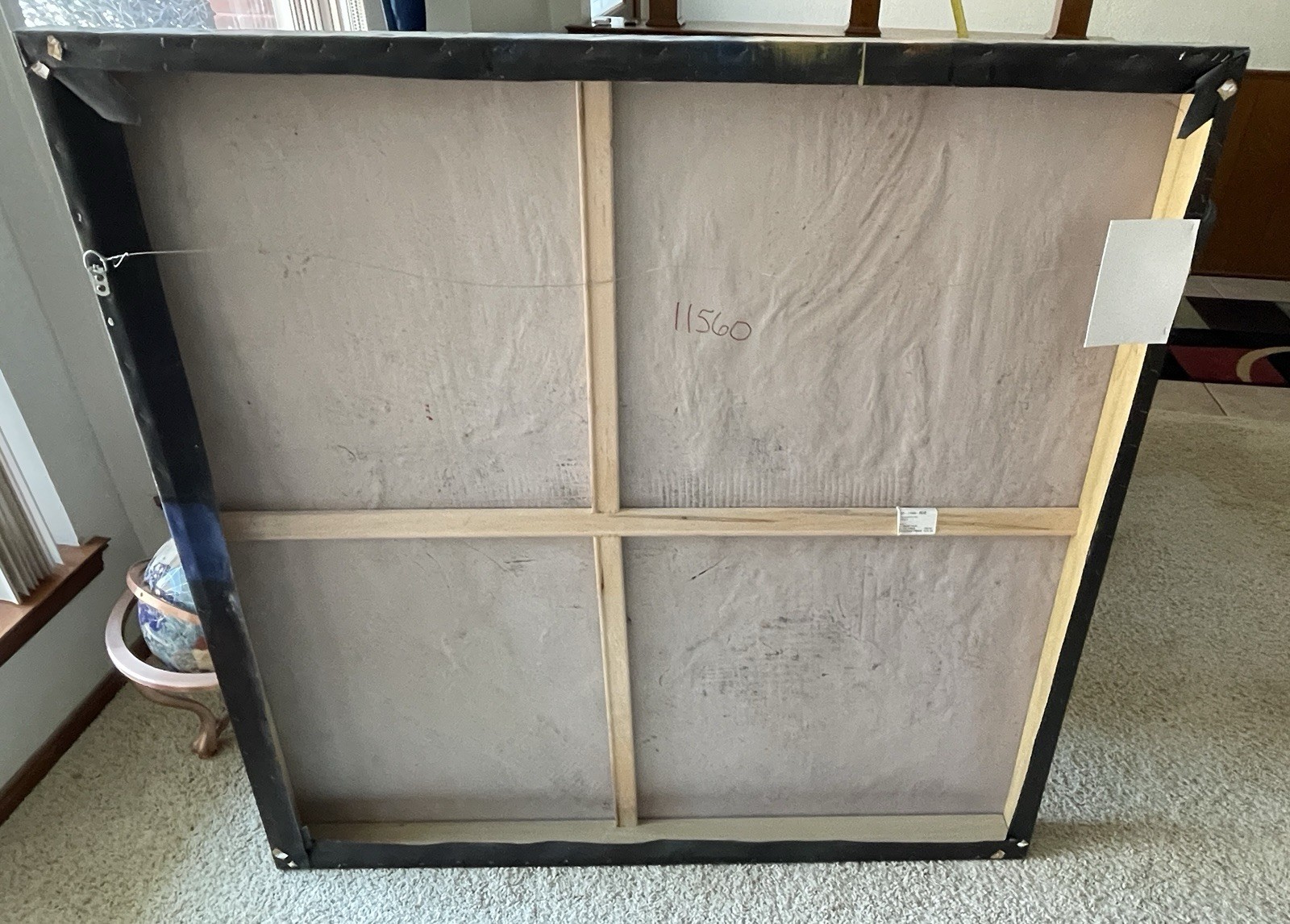 Large Modern Abstract Wall Painting 50x50x3 Inches 14 Lbs. Signed. Beautiful.