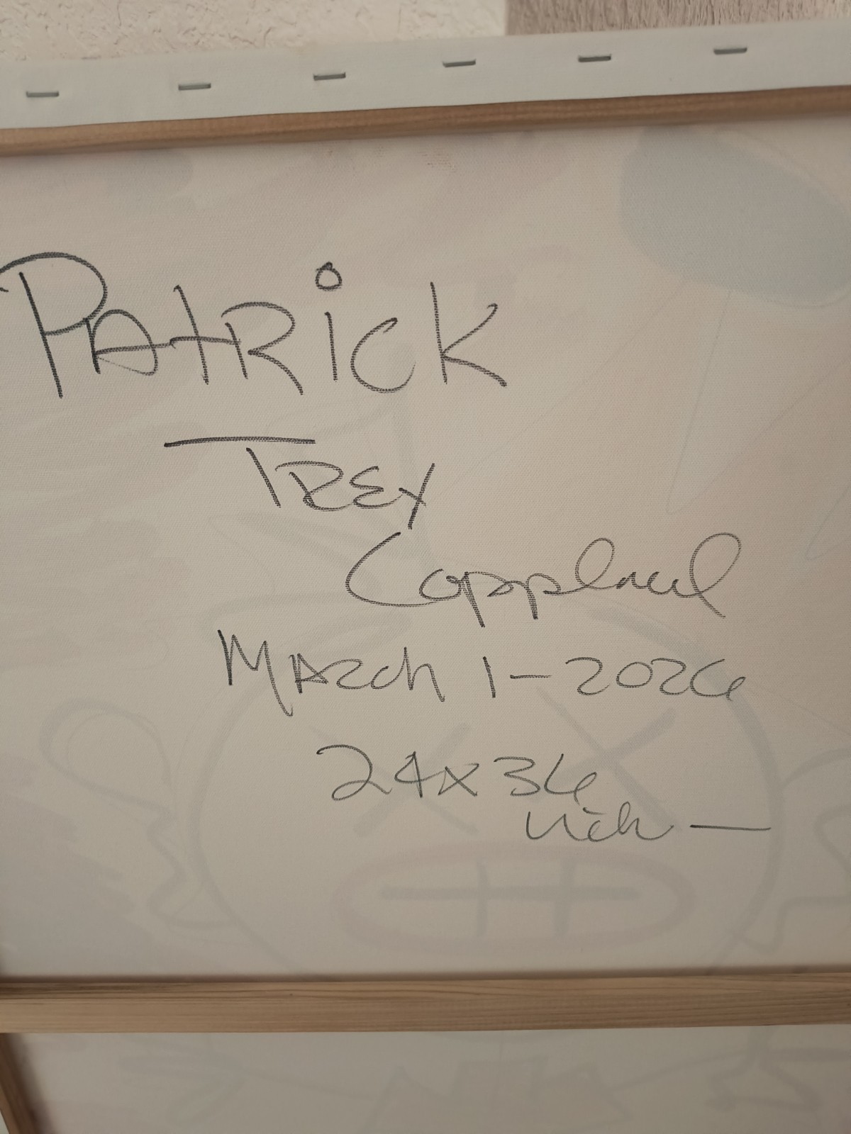 Trey Coppland, Patrick Pop Art Acrylic Painting, 24+36 in, 2026, Signed