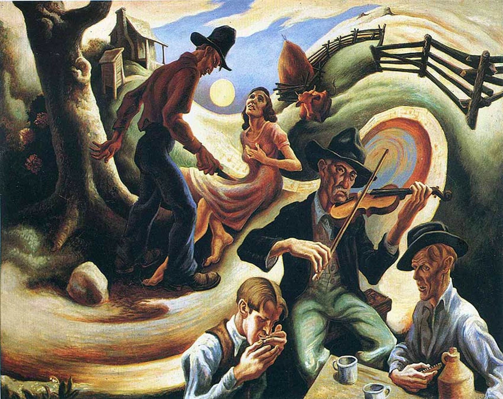 Jealous Lover : Thomas Hart Benton : 1934 : Archival Quality Art Print