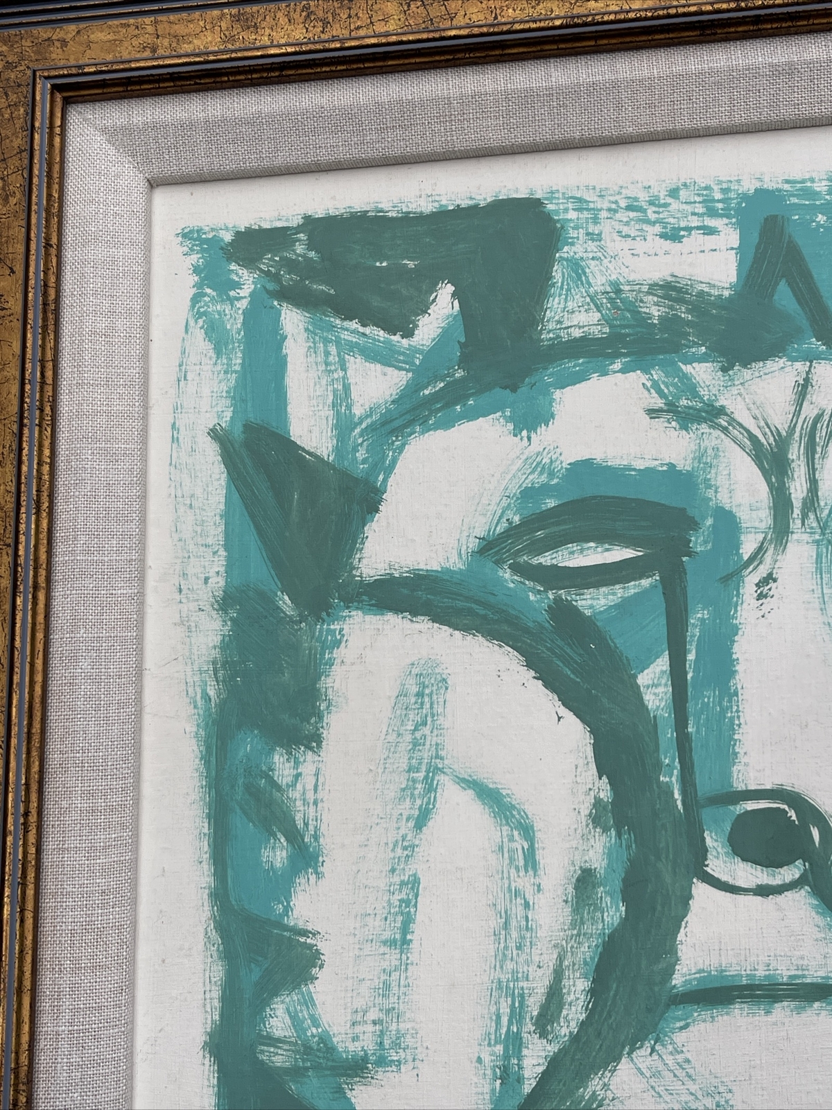 MID CENTURY PAINTING DEVIL SERIES LISTED SAMUEL CLAYBERGER MODERNISM 1950’S OIL