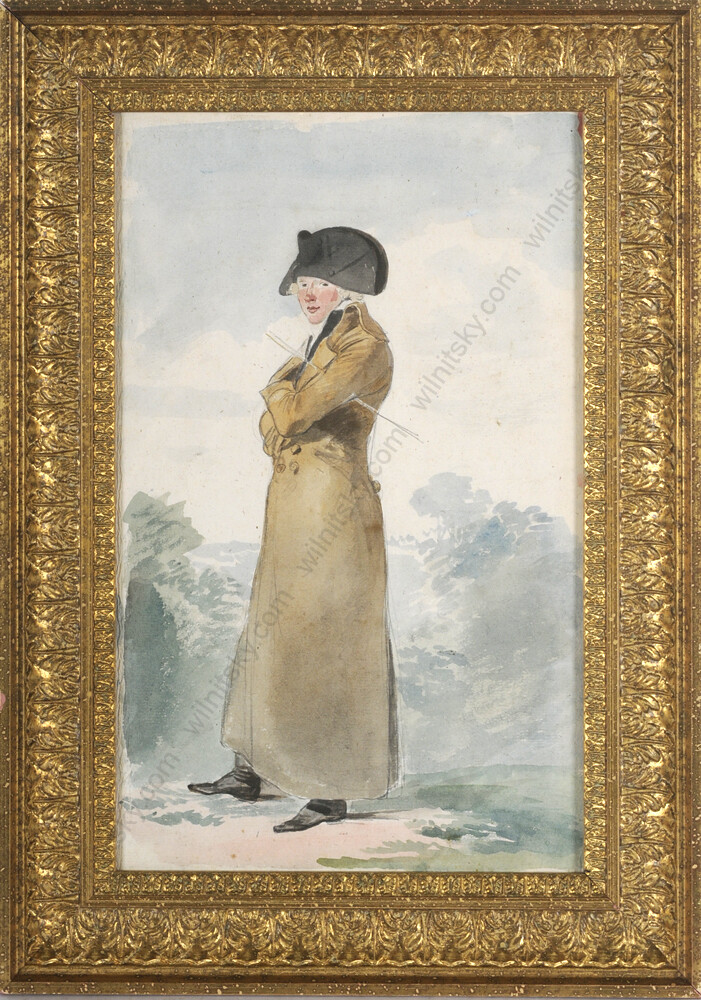 Johann Nepomuk Hoechle (1790-1835) «Austrian officer», watercolor, ca.1805 (m)
