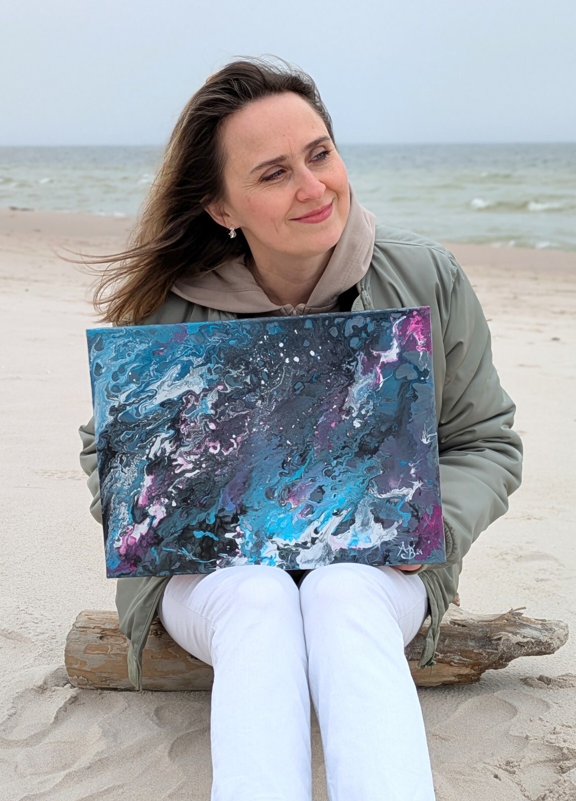 Original Abstract Galaxy Painting – Acrylic Universe Wall Art – Signed OOAK