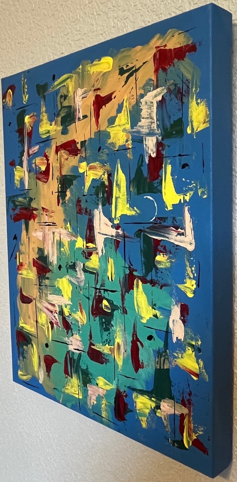 Original Abstract Acrylic Art Painting titled F0508