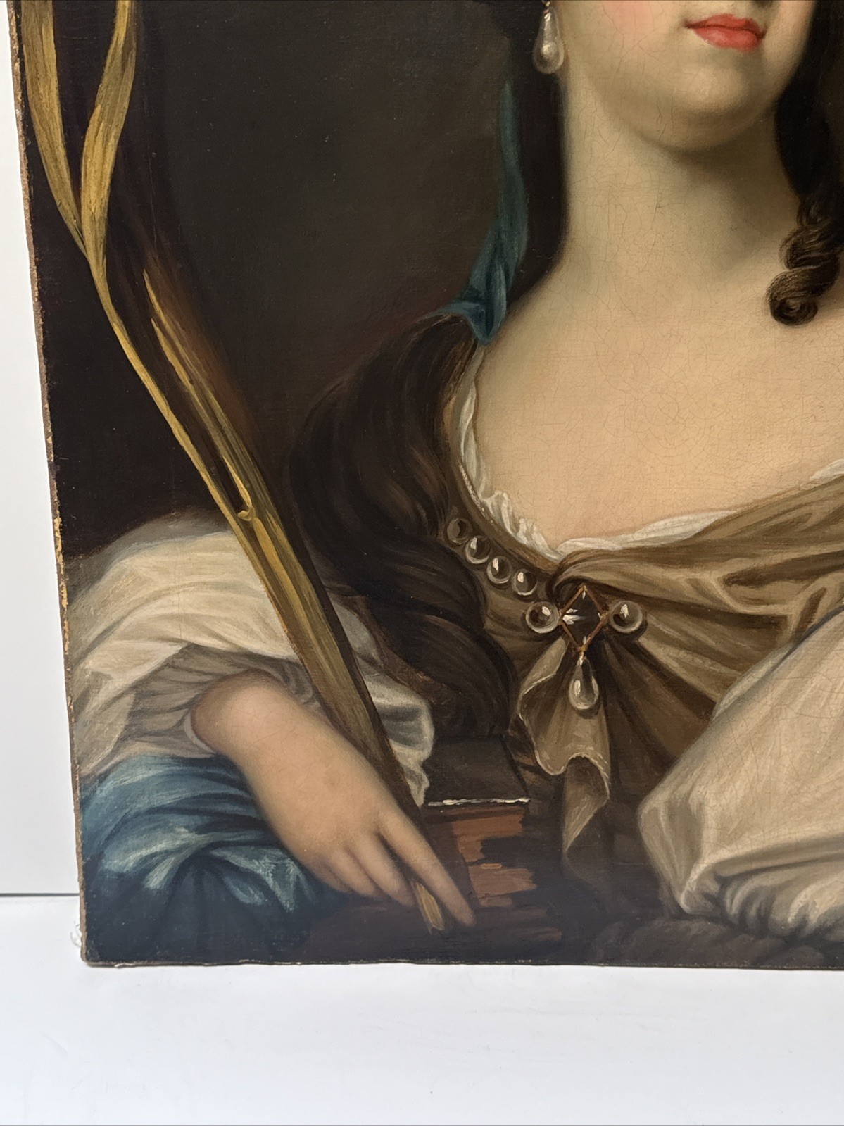 Old Master Painting Queen Crown Madonna Church Iconic 17th 18th Century Antique