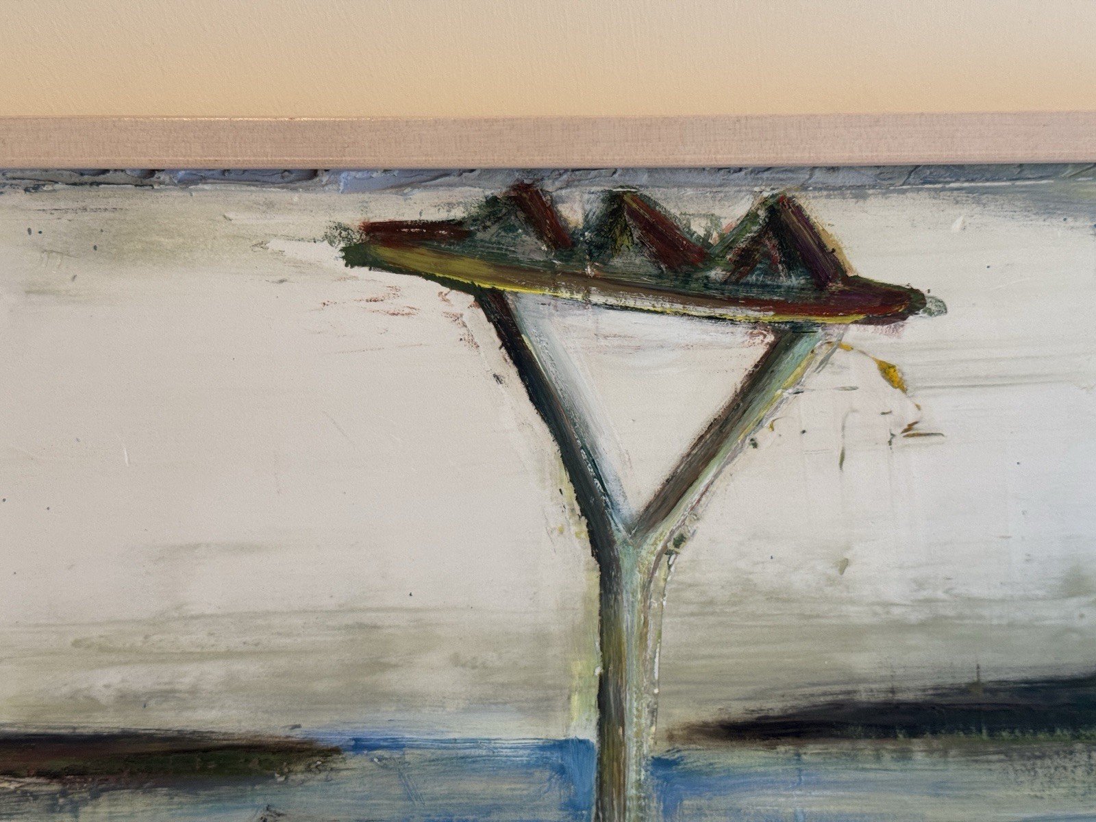 Michael Byron (US, B. 1954) ‘Untitled’ Oil Painting 1984 W/ Gallery Labels